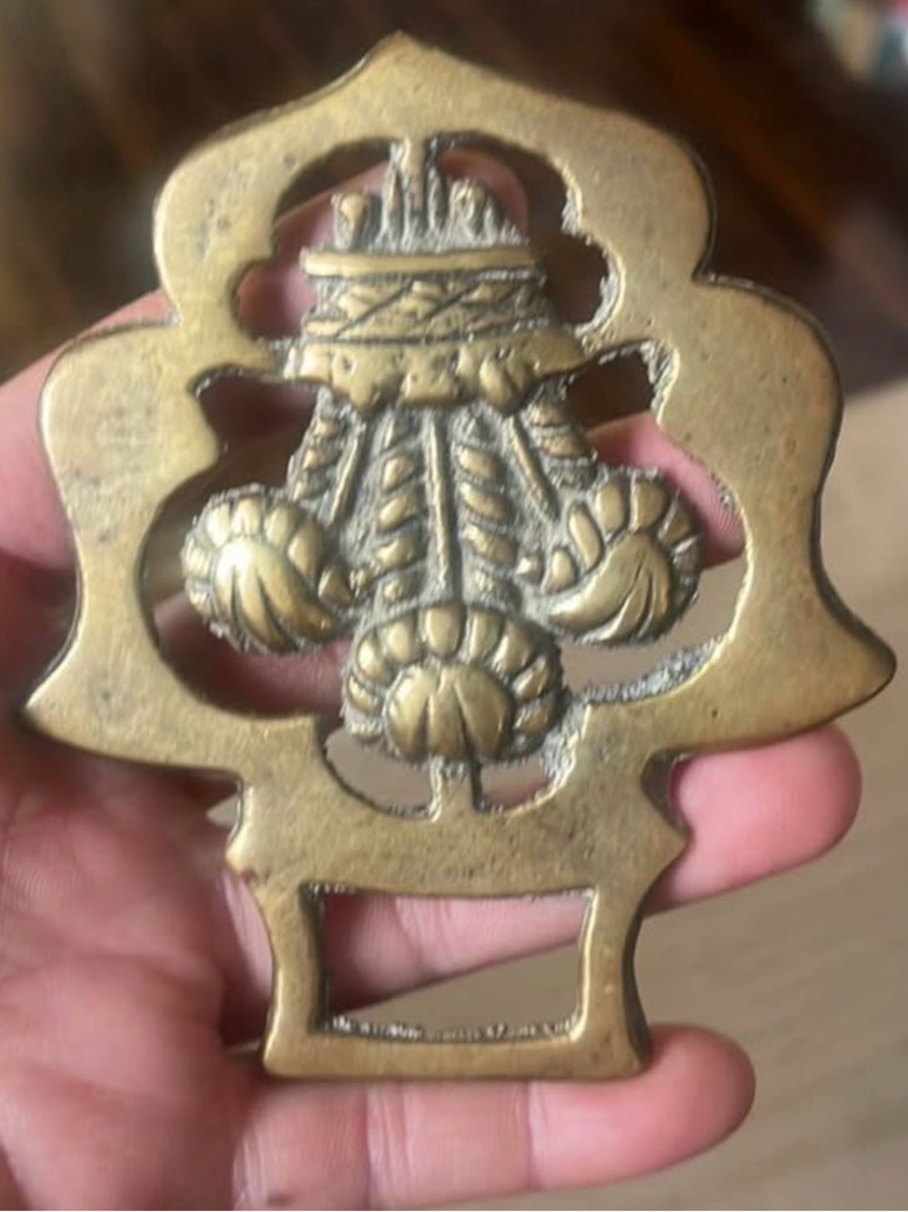Brass Decorative Hardware Accent in Antique Gold 3pcs